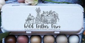 Fall on the Farm Pumpkin Stand Rubber Stamp
