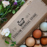Custom Rubber Stamp - Egg Carton Stamp - Farm Stamp - Fresh Chicken Eggs - Sheep and Chicken Stamp