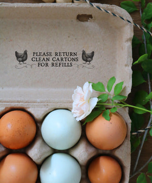 'Please Return Carton' Egg Carton Stamp