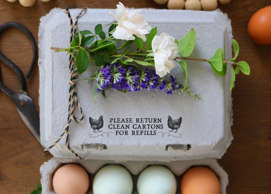 'Please Return Carton' Egg Carton Stamp