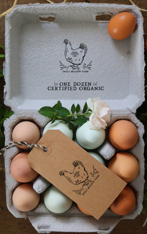 Chicken Egg Carton Stamp with Herbs Rubber Stamp – Wild Feather Farm