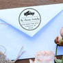Holiday Address Rubber Stamp with Three Graphic Options