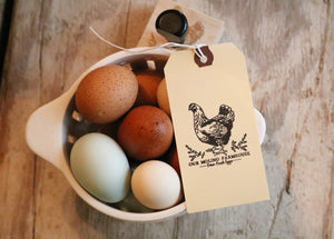 Farm Fresh Chicken Eggs Rubber Stamp