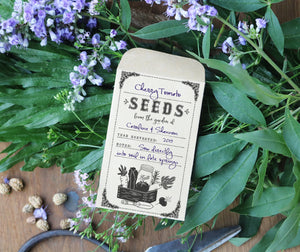 Garden Seed Packet Rubber Stamp