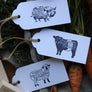 Support Your Local Farmer Rubber Stamp - Pig Stamp