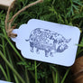 Support Your Local Farmer Rubber Stamp - Pig Stamp