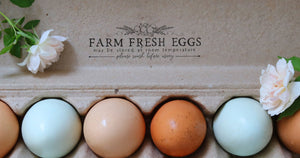 Farm Fresh Eggs - Unwashed Eggs Rubber Stamp for Egg Cartons